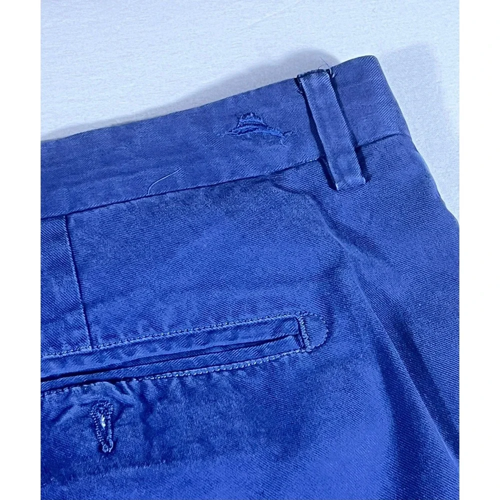 Tommy Bahama Boracay Chino Pants Men's 44x32 Blue Cotton Blend Straight Leg